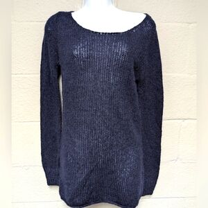 NWT Brandy Melville Loose Weave Mohair Pullover Sweater Navy Blue One Size